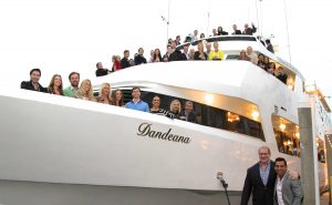 Yacht wedding in Marina del Rey on the yacht called Dandeana