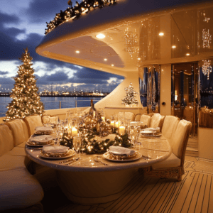 holday yacht party table setting