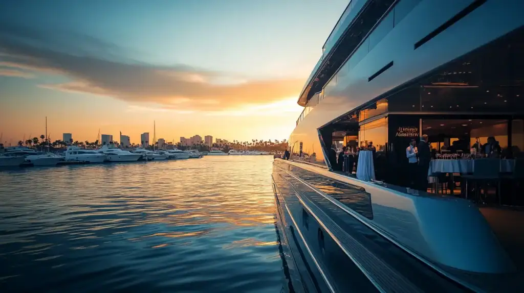 product launch on a yacht